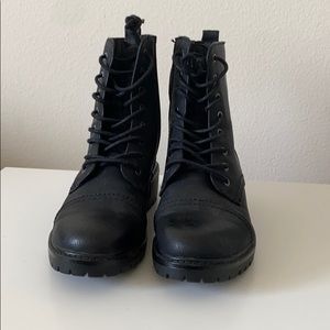 Black combat boots size 7.5